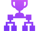 Prize cup with competition brackets