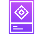 Minimalist purple card illustration